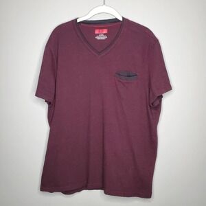 Alfani‎ men's size XL t shirt slim fit maroon knit tee